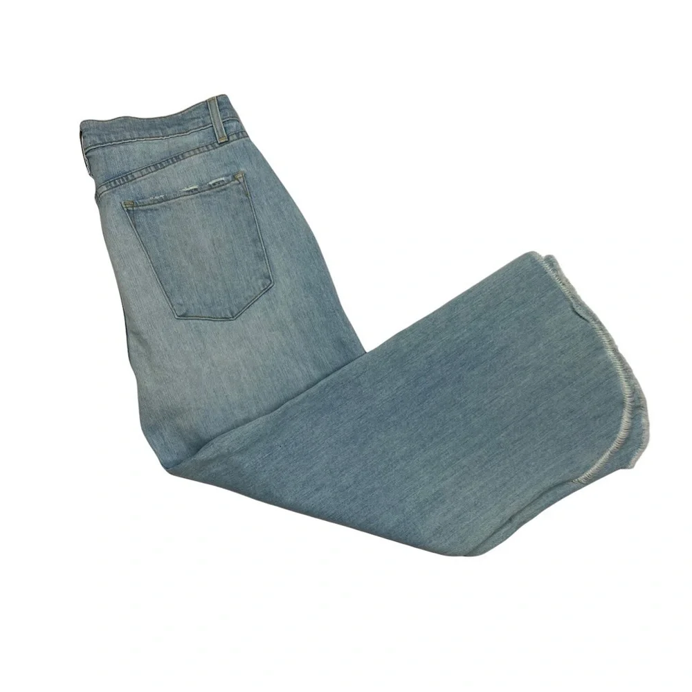 AO.LA Perfect Crop Flare with Side Slit in Space Oddity Wash Size 30